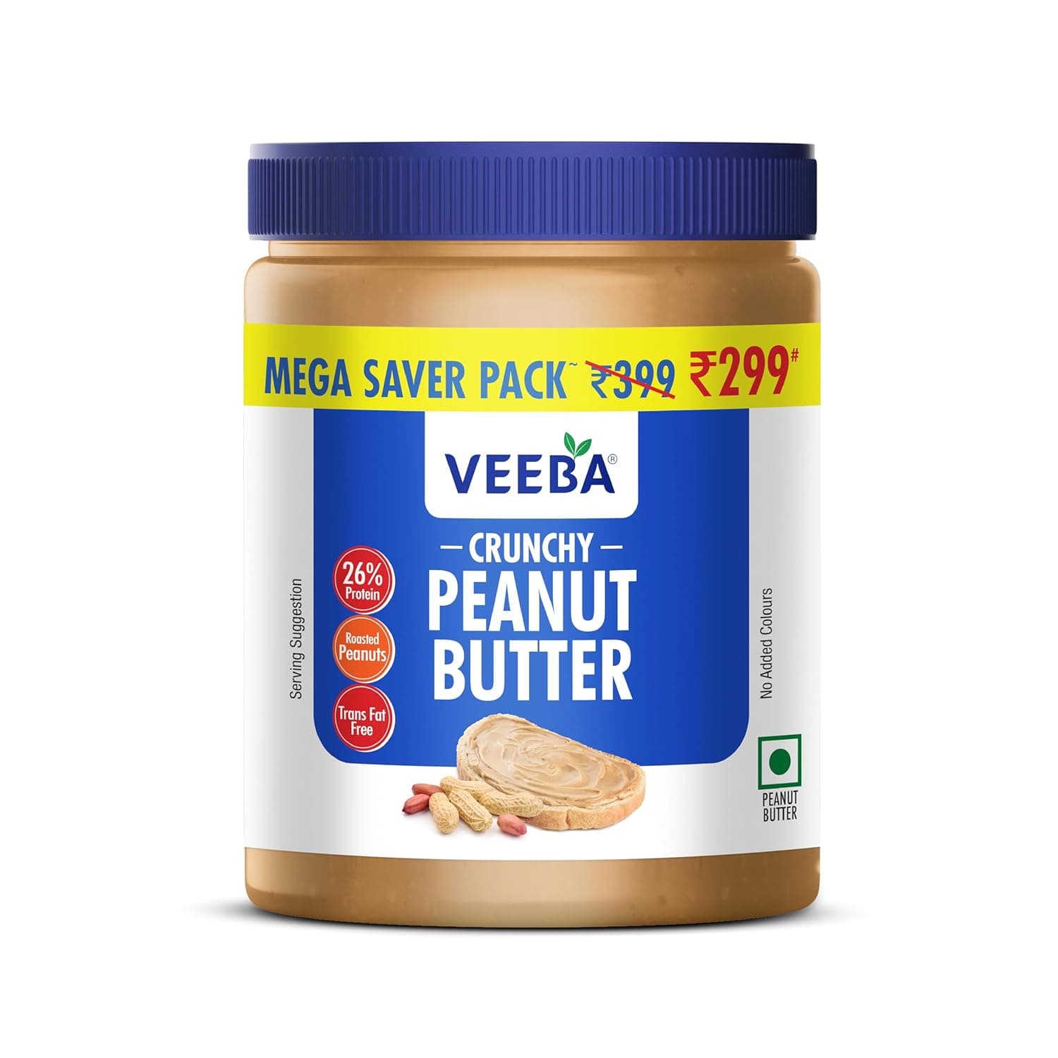 Veeba Peanut Butter (Crunchy, 900g)