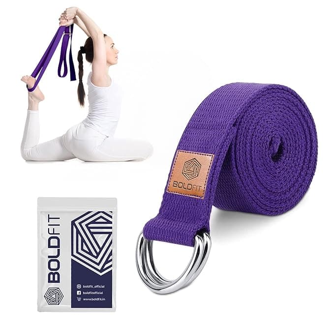 Boldfit Yoga Strap / Stretch Belt — 6 Feet, Durable and Comfy Texture