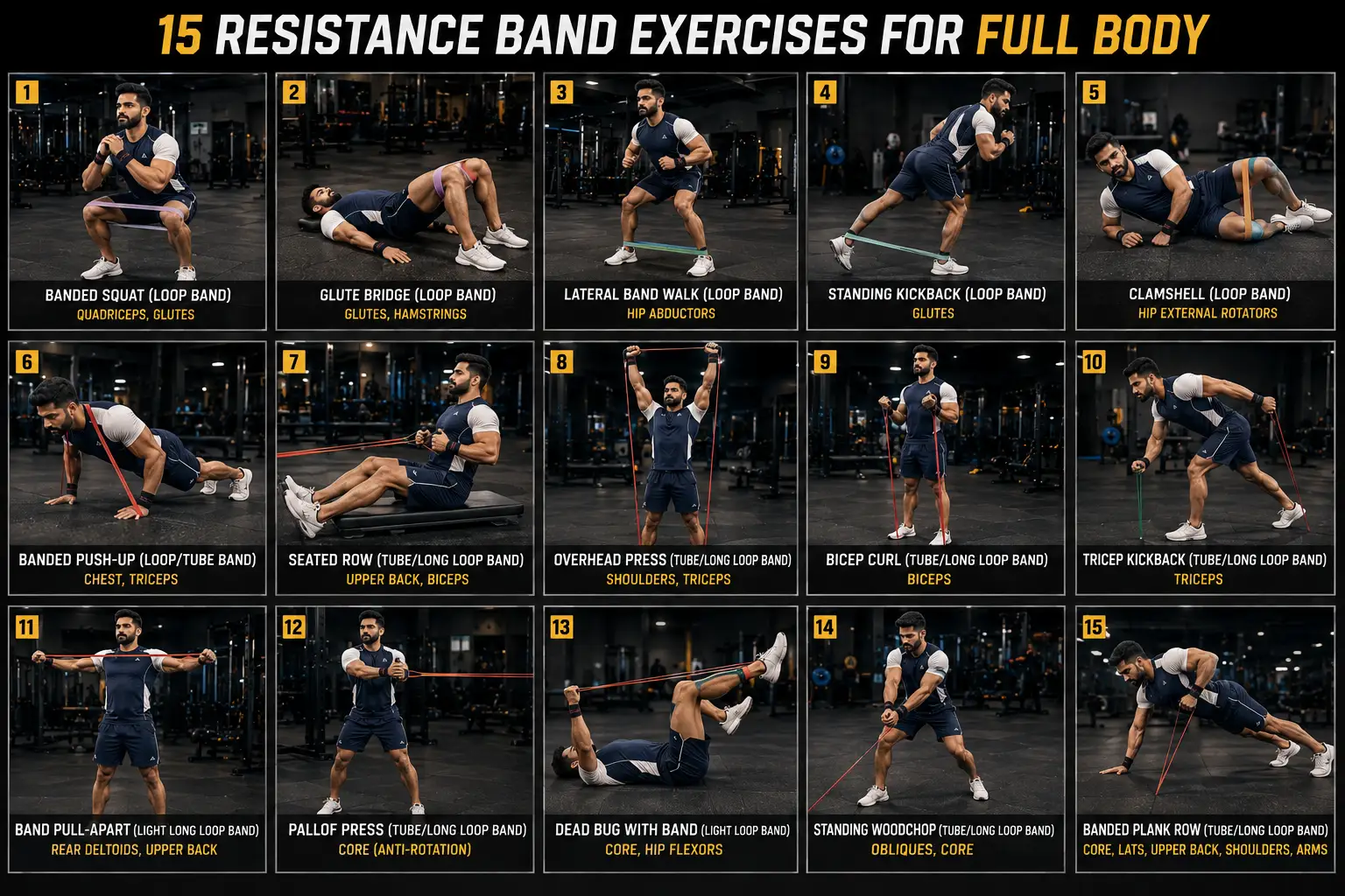 15 Resistance Band Exercises for Full Body
